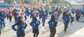 Ada Doorprize Kambing, Ratusan Warga Ikuti Senam Sehat HUT Karangrejek ke-109